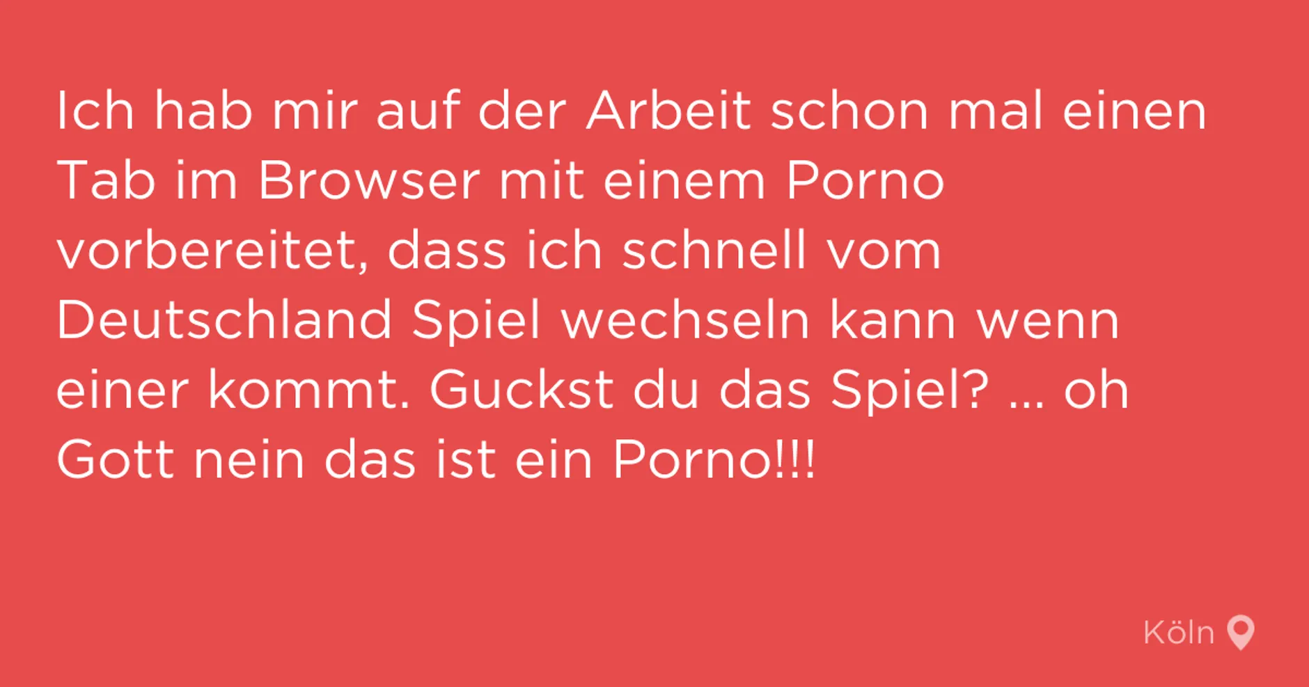 Pornos und Pinguine: Unsere Jodel der Woche | Mit Vergnügen Köln