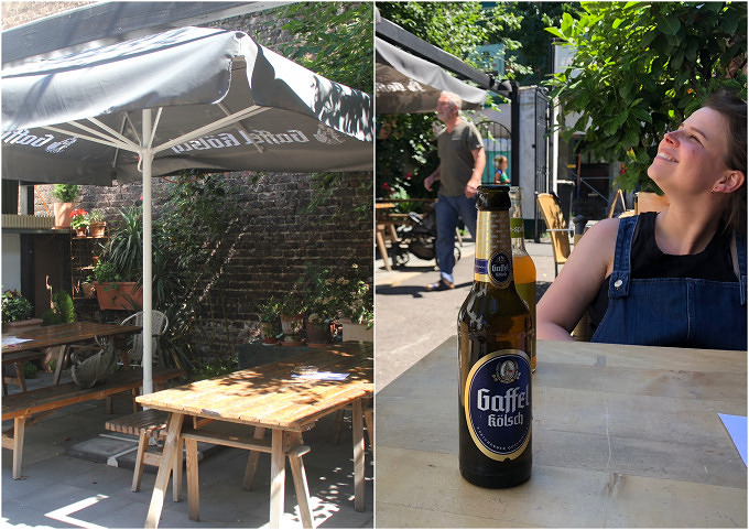 Feierabend im Grünen: Der Theaterhaus-Biergarten in Ehrenfeld ist