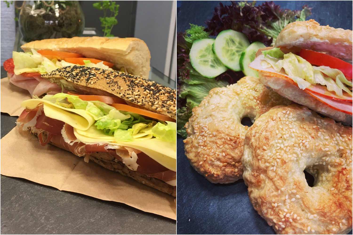 Sandwiches und selbstgemachte Bagel bei Shirleys Mit Vergnügen Köln